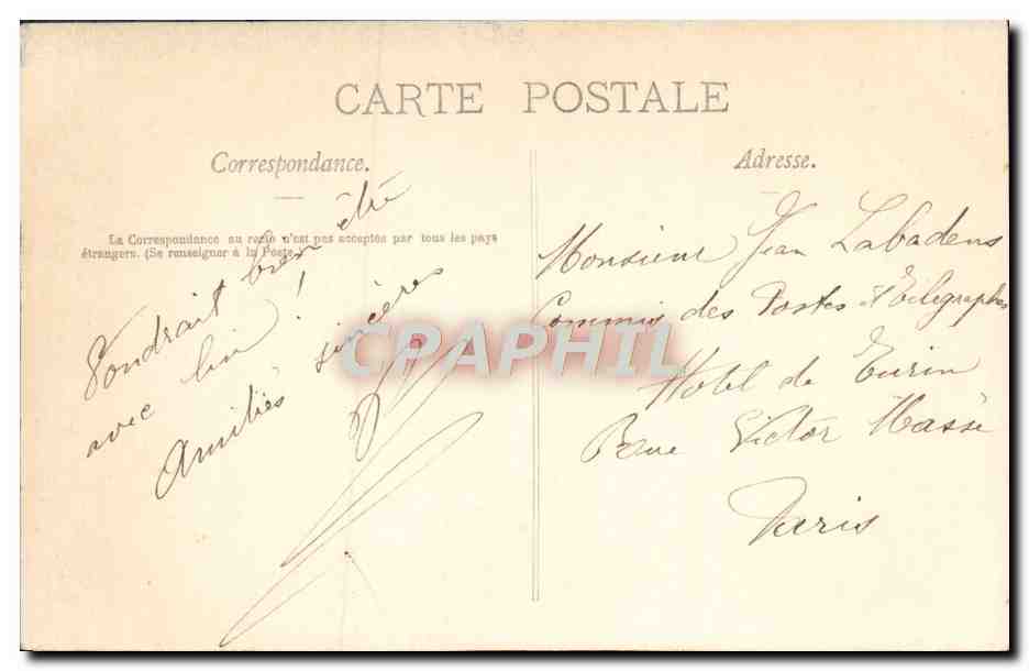 Jeune femme en chapeau orné — Coquette — éditeur Coquette, n° 4 — Verso