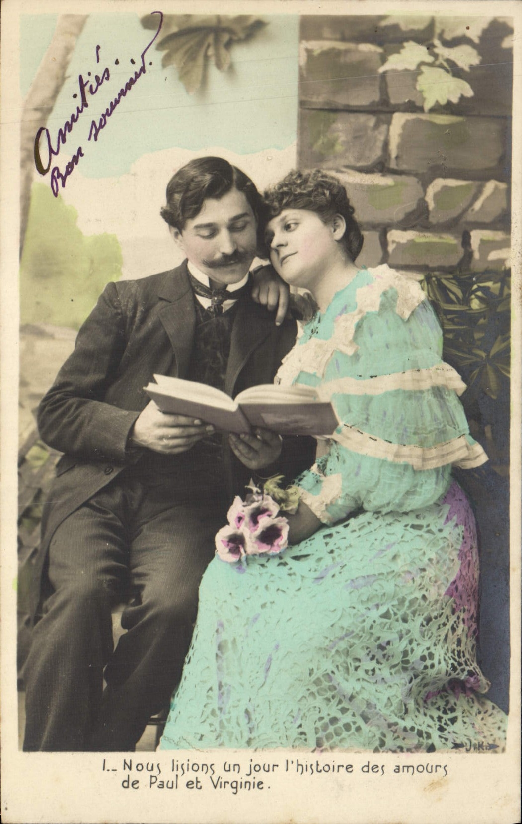 Paul et Virginie — scène de lecture — J. K. (éditeur ?)