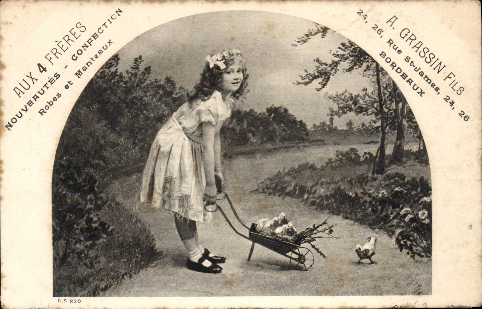CPA Fantaisie Enfants Aux 4 freres Grassin Rue St James Bordeaux 