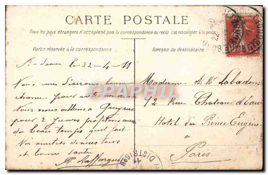 CPA Fantaisie Enfants Aux 4 freres Grassin Rue St James Bordeaux  — Verso