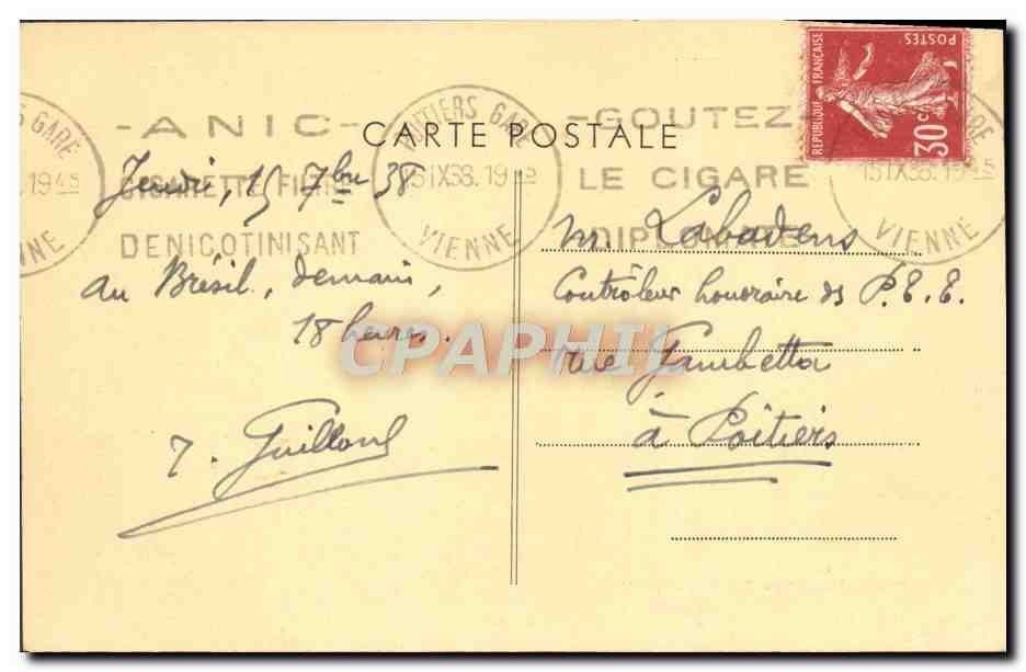 CPA Beaune Anciennes Fortijications Bastion de la grosse tour  — Rückseite