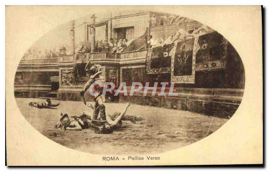CPA Roma Pollice Verso Gladiateur 