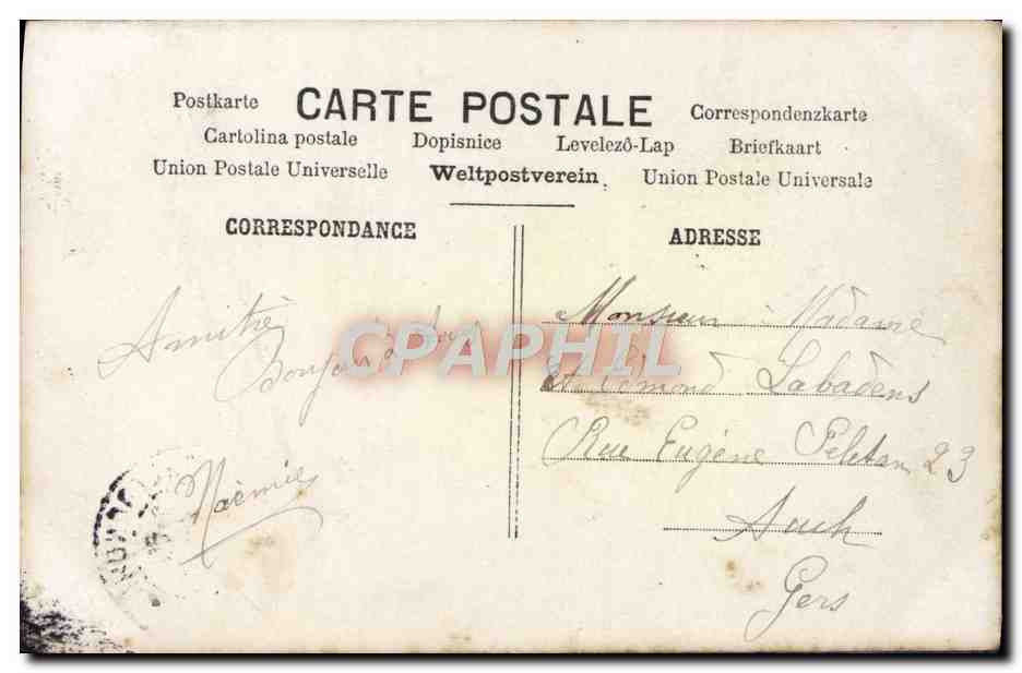 Pastora Império — danseuse — M.F. Paris, n° 2168 — Reverso
