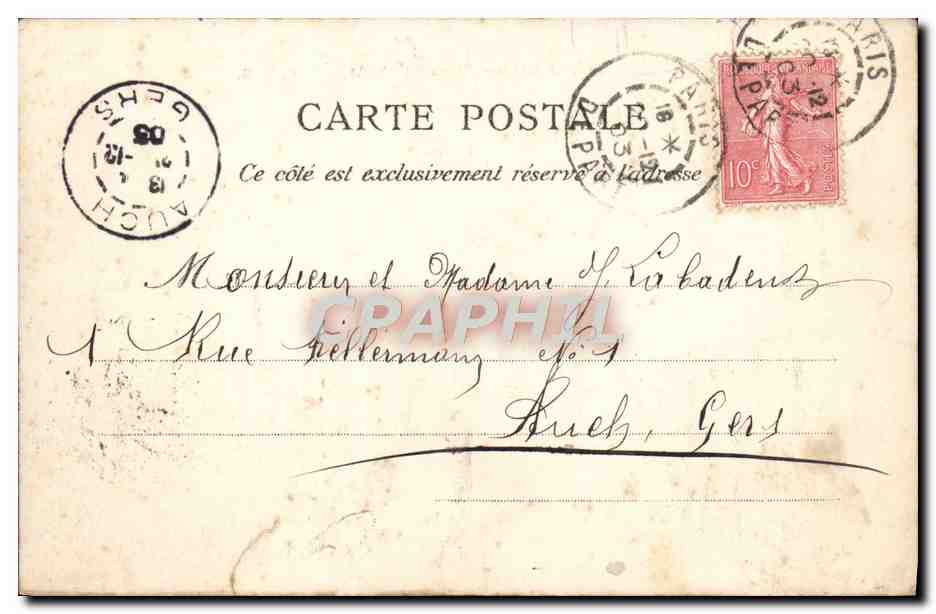 CPA Paris Place du Trone — Rückseite