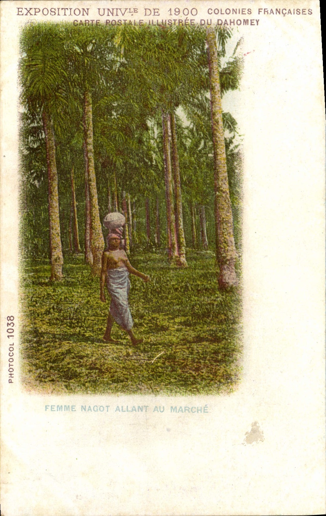 CPA Femme Nagot allant au marche Dahomey Exposition universelle Paris 1900