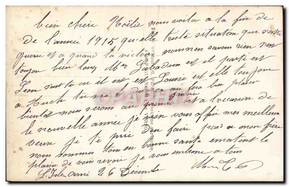 Clairon de Victoire — Sujet patriotique — Éditeur DIX, n° 10/5 — Verso