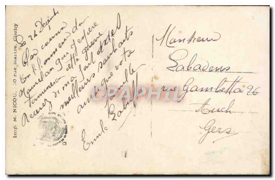 CPA Fantaisie Vers la victoire Militaria  — Rückseite