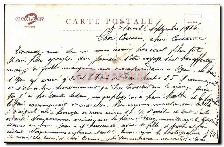 CPA Fantaisie Soldat Militaria Ange  — Rückseite