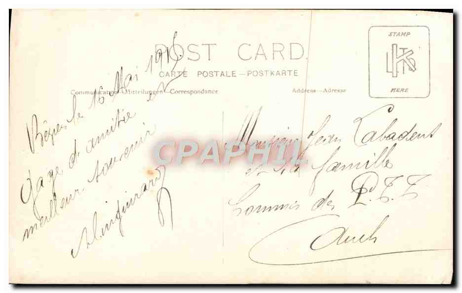 CARTE PHOTO Beziers Soldat militaria — Verso