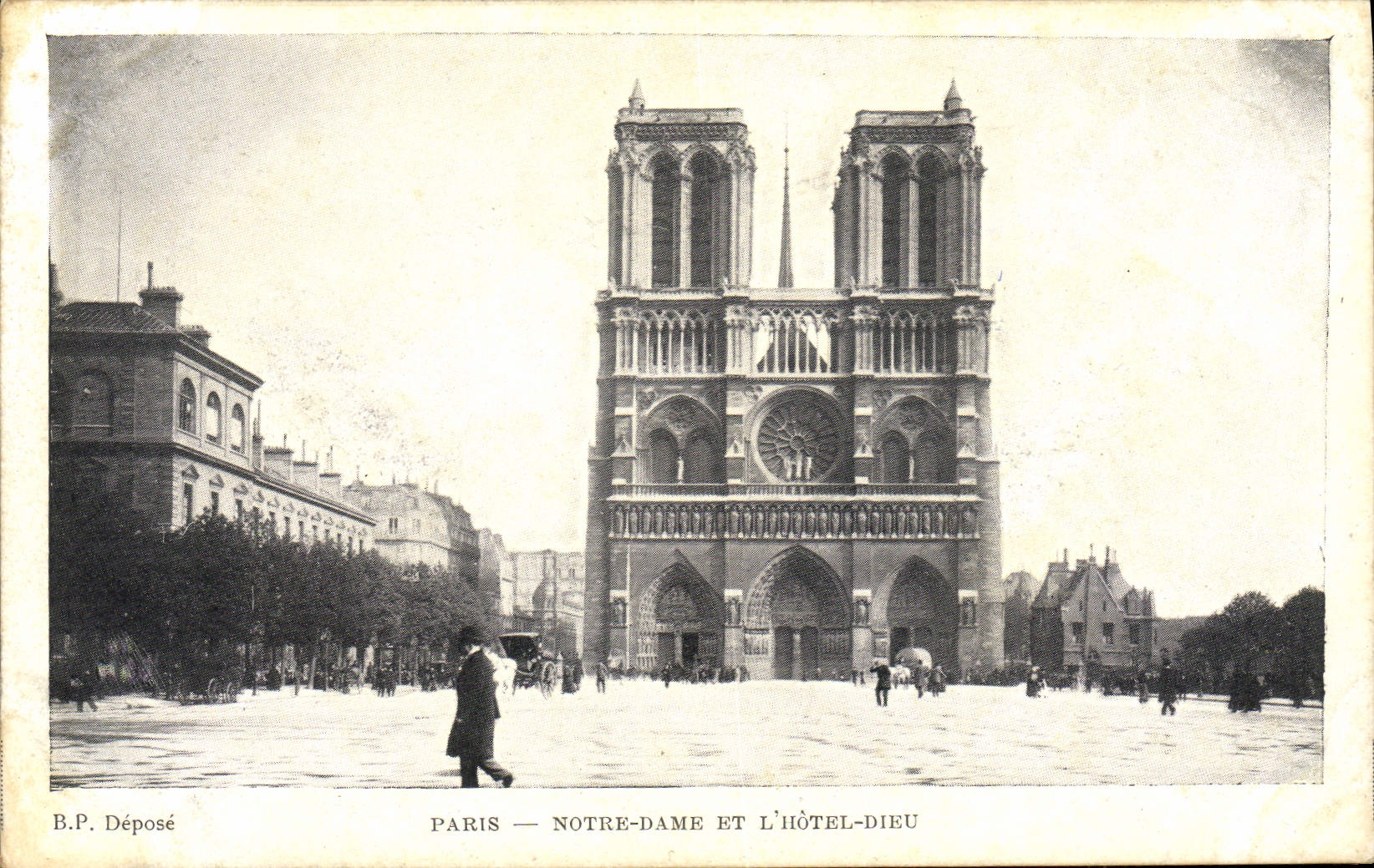 CPA Paris Notre Dame Et L'Hotel Dieu