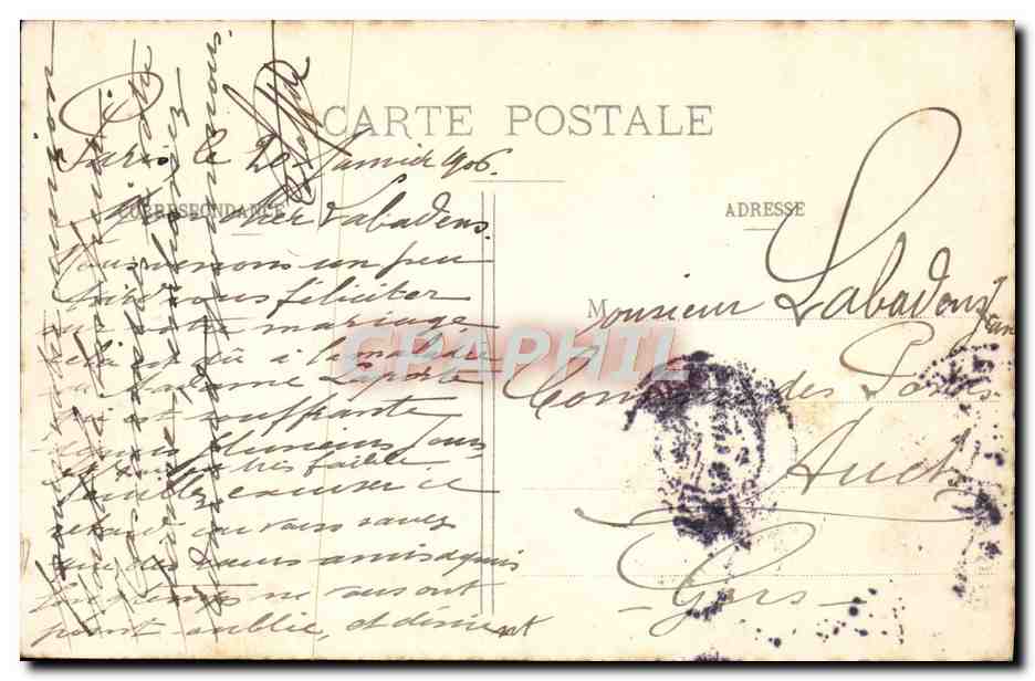 CPA Paris Le Petit Palais aux Champs Elysees  — Rückseite