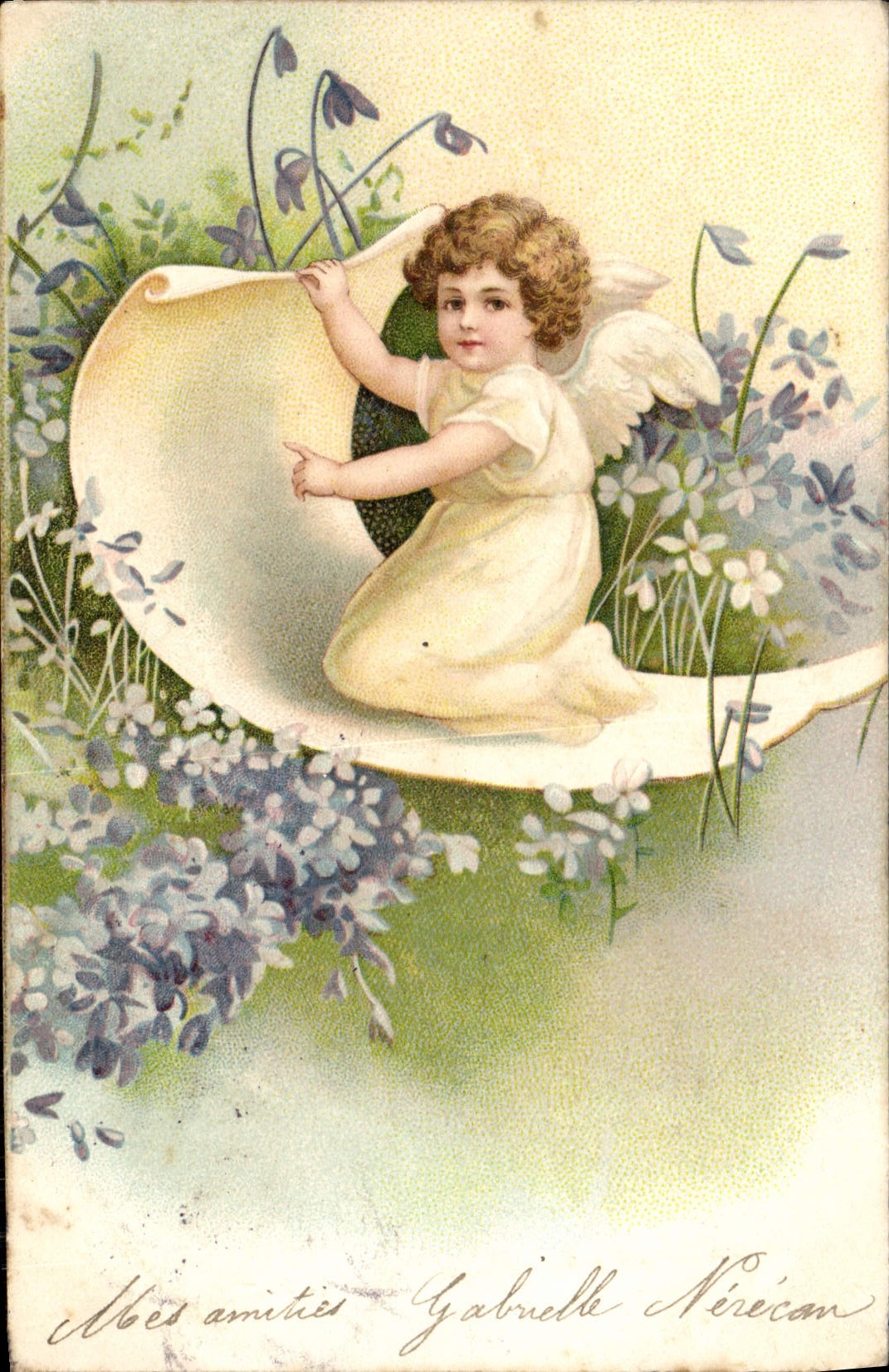 CPA Fantaisie Enfant Ange 