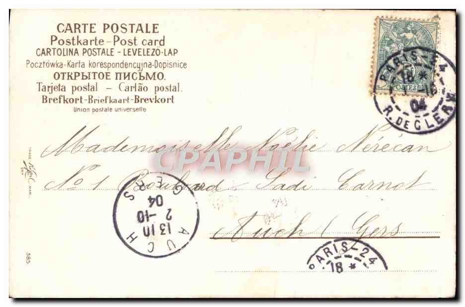 CPA Fantaisie Enfant Ange  — Rückseite