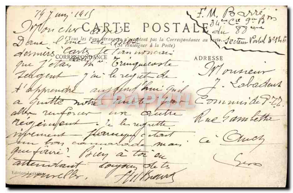 CPA Le Chien Sanitaire Et Patriote Militaria Croix Rouge — Rückseite