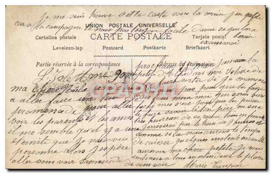 CPA Fantaisie Femme  — Verso