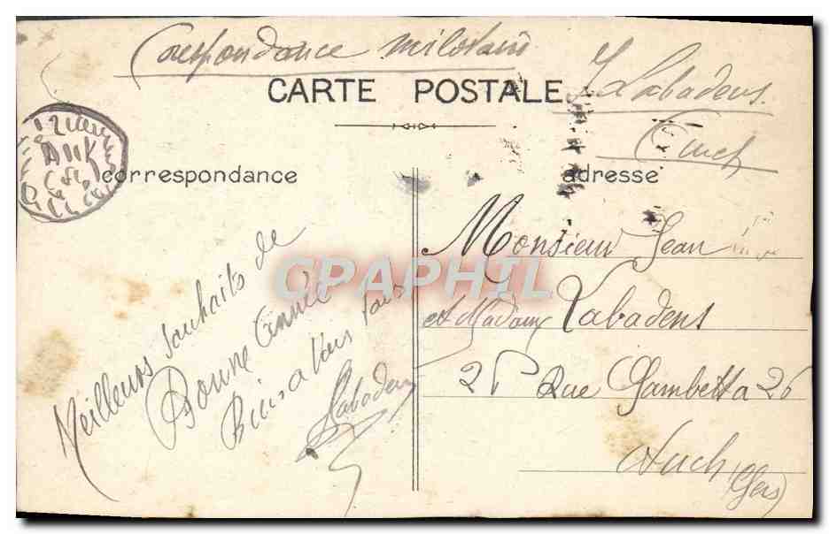 CPA Le coup de balai Marianne — Rückseite