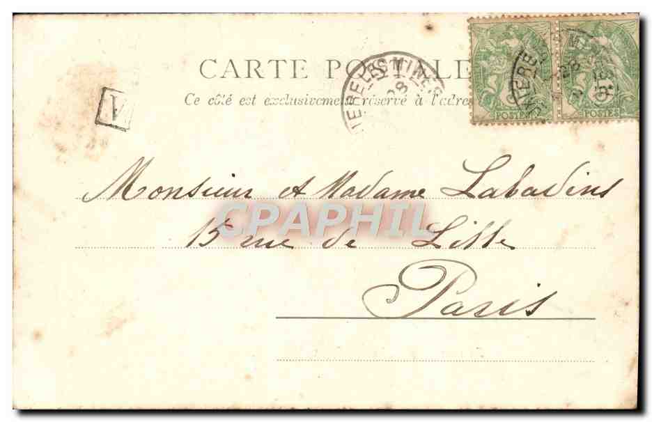 The new park, Swan Basin — Vichy, France — unidentified publisher, series number not visible — Back