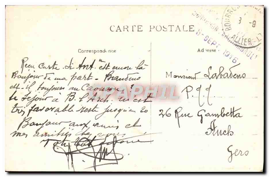 CPA Le Chateau De Moulins Au 17eme Siecle — Verso