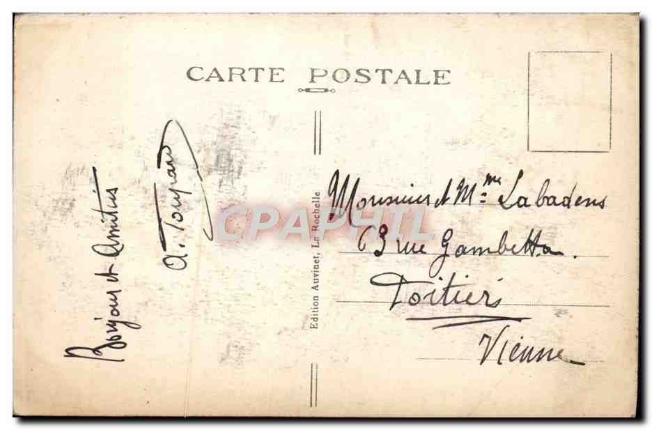 La Rochelle — Grosse Horloge — Édition Auviaet — Verso