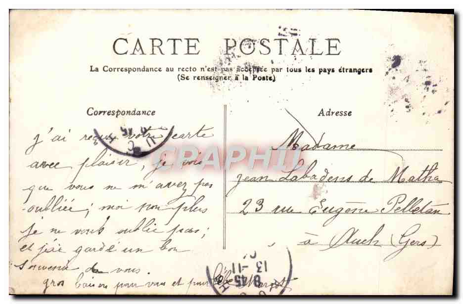 CPA Bordeaux Le Pont De Pierre Bateaux — Verso