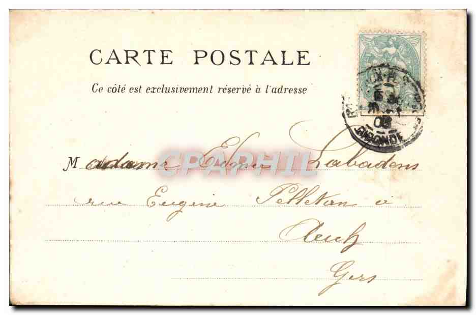 CPA Bordeaux Eglise Saint Michel — Verso