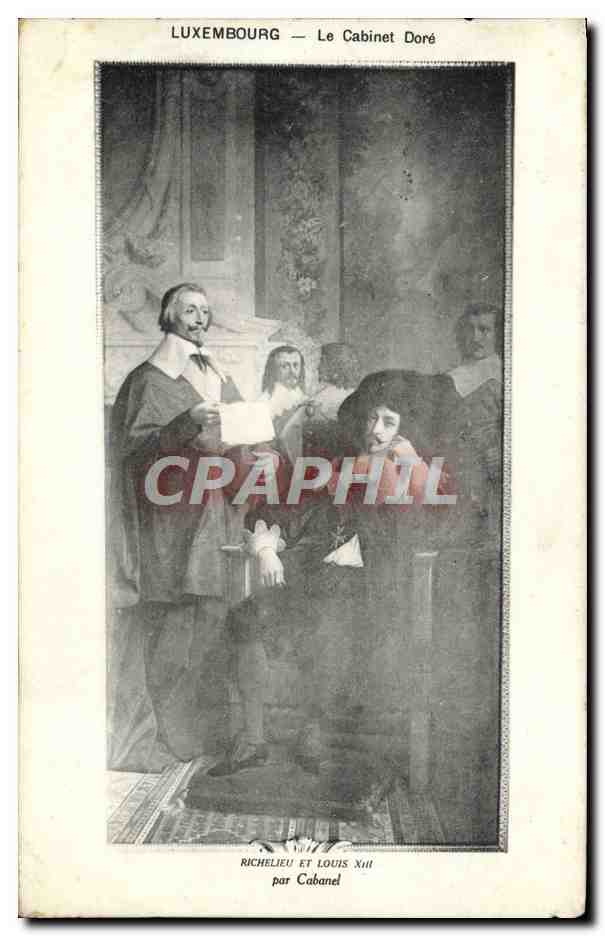 CPA Luxembourg Le Cabinet Dore Richelieu et Louis XIII par Cabanel