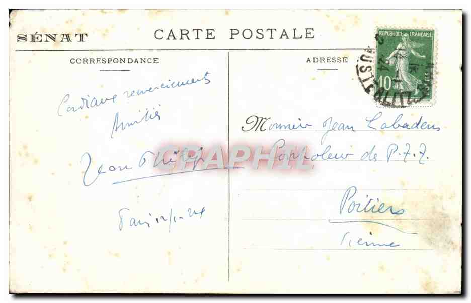 CPA Luxembourg Le Cabinet Dore Richelieu et Louis XIII par Cabanel — Verso