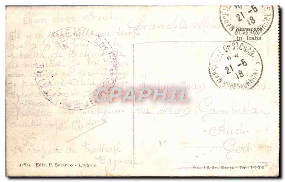CPA Livorno Bagni Scoglio Della Regina — Rückseite