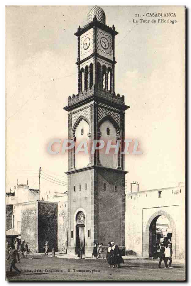 CPA Casablanca La Tour De I'Horloge