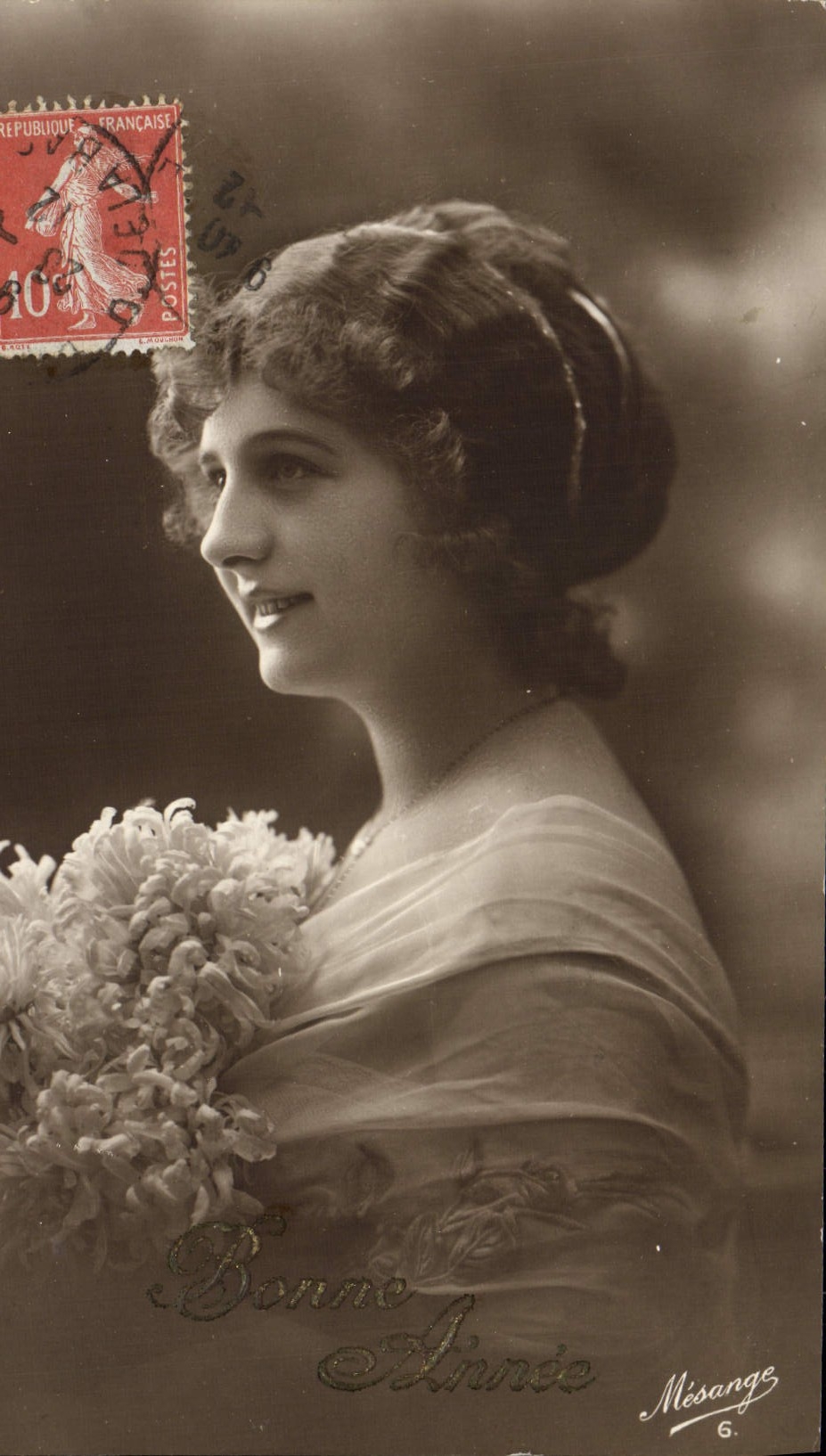 CPA Fantaisie Femme Bonne Annee