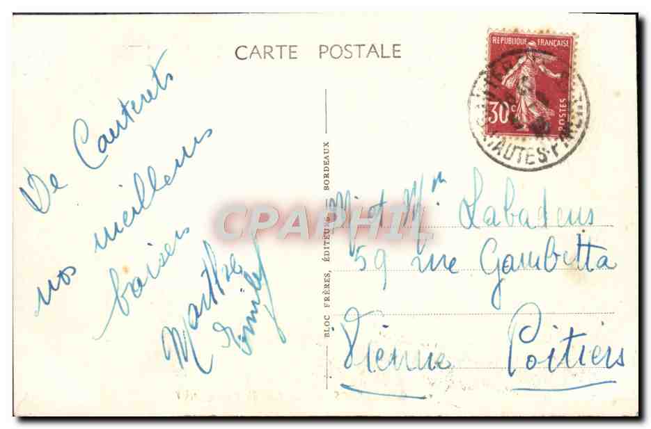 CPA Cauterets Le Lac De Gaube — Rückseite