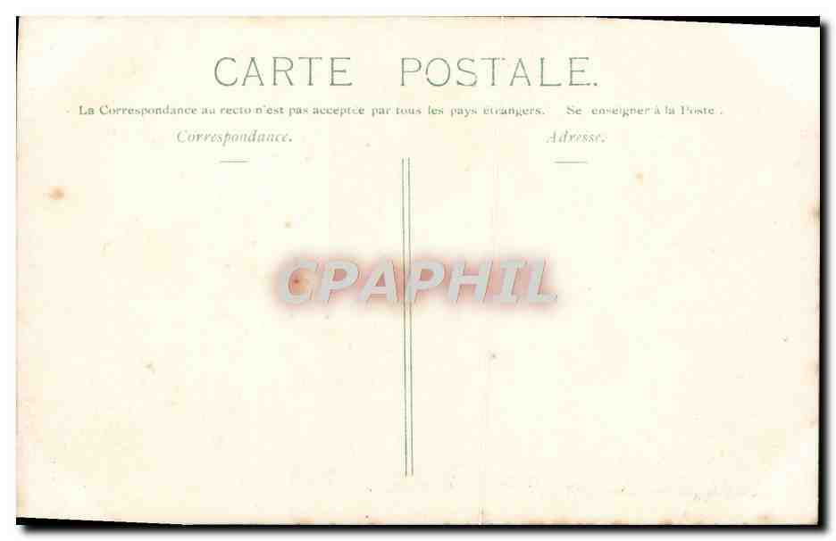 CARTE PHOTO Homme — Verso