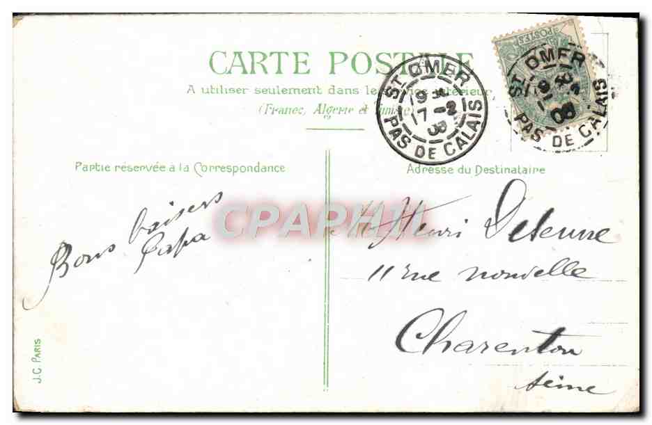 CPA Fantaisie Derniere etape Militaria  — Rückseite