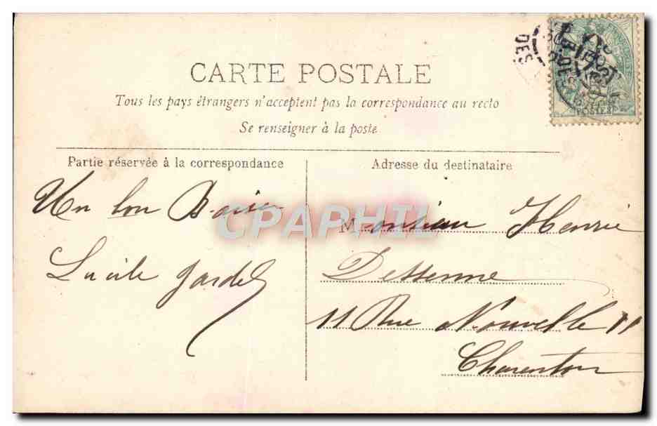 CPA Fantaisie Enfant — Rückseite
