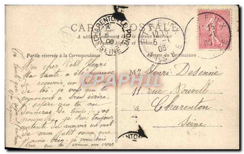CPA Fantaisie Femmes — Verso