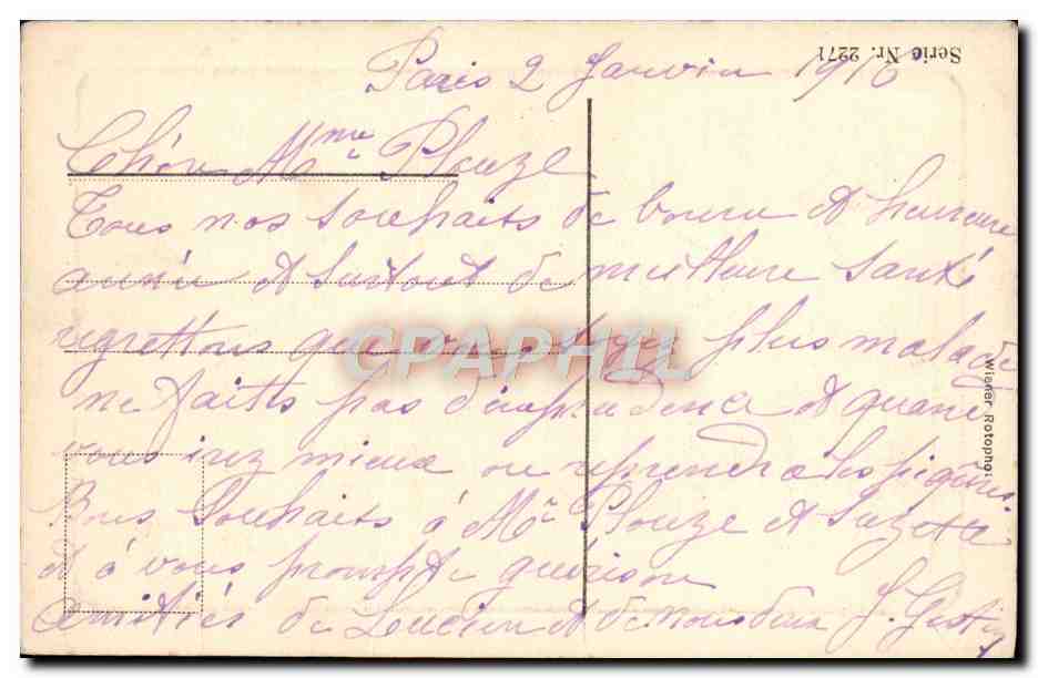 CPA Fantaisie Femme Schneider — Verso