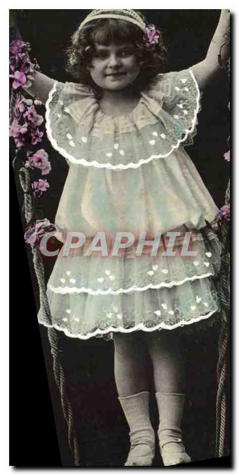 CPA Fantaisie Enfant Balancoire