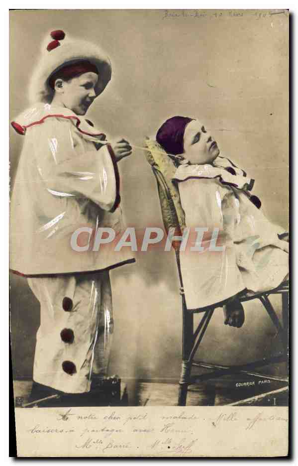CPA Fantaisie Enfants Pierrot