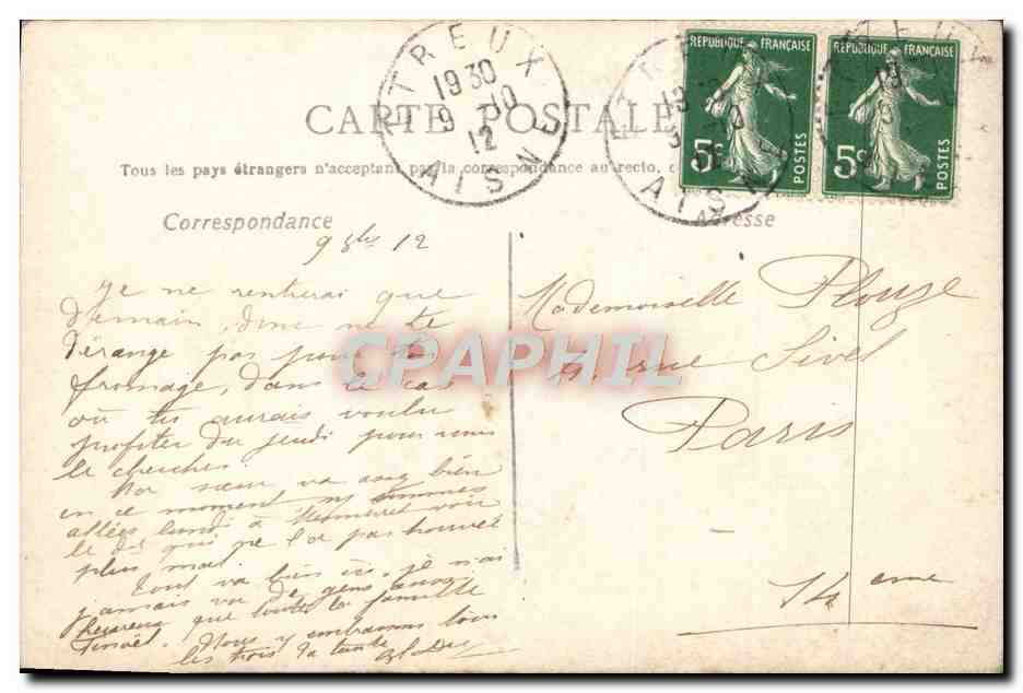 CPA Fantaisie Enfant — Verso