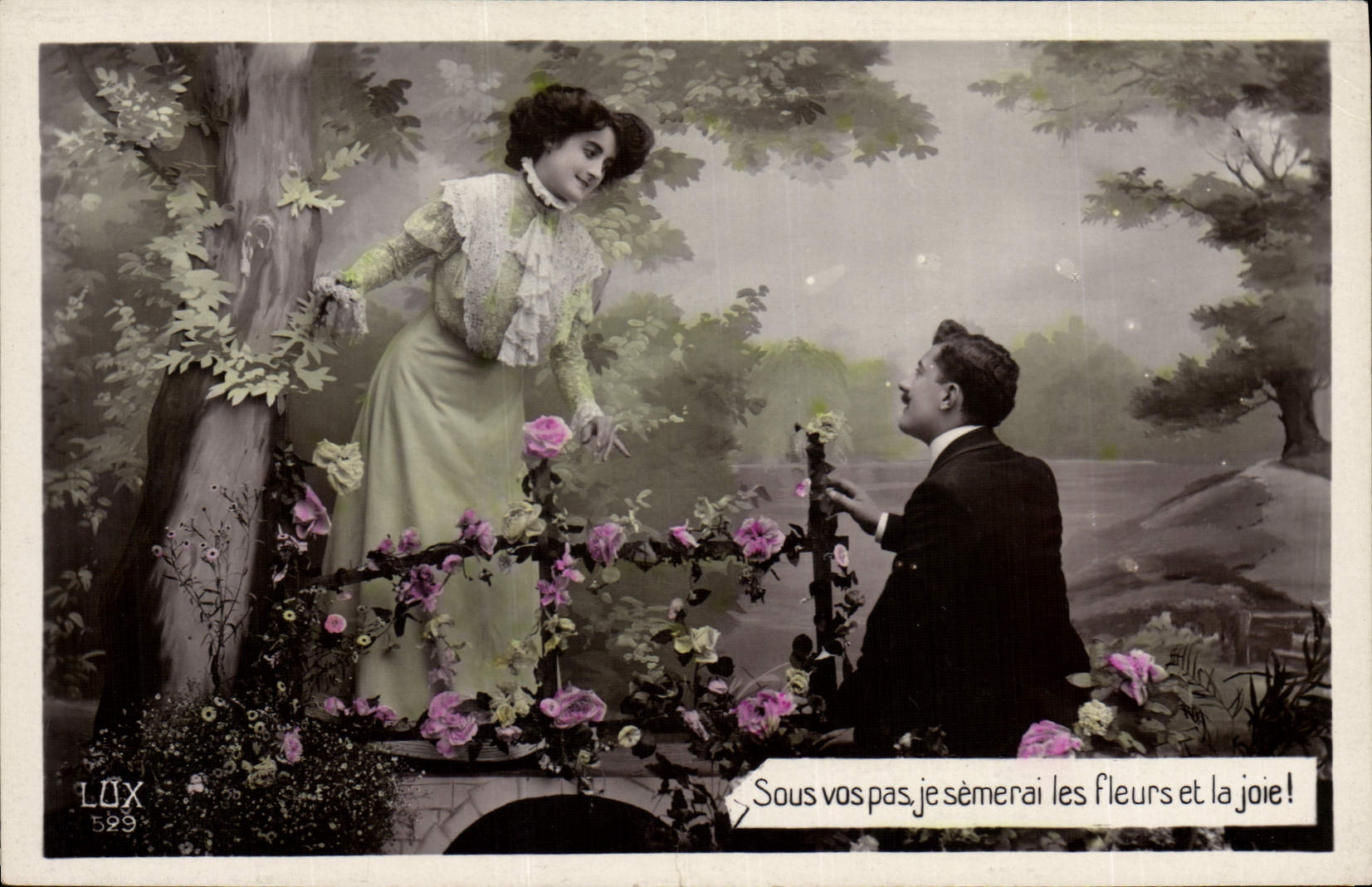 Jeunesse amoureuse — scène de jardin — LUX 529