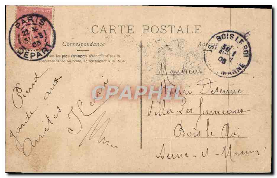 CPA Fantaisie Enfant Poisson — Rückseite