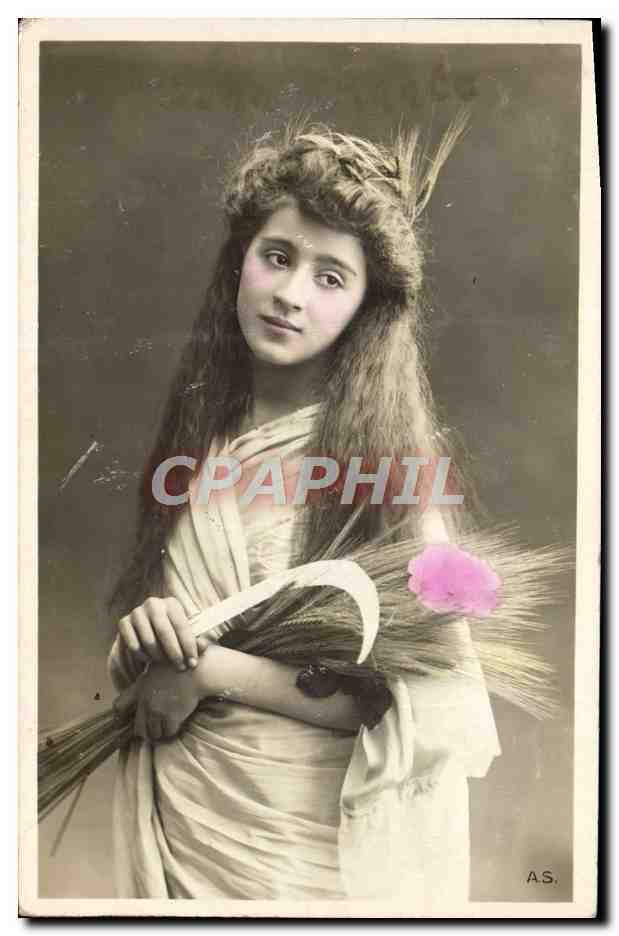 Jeune femme en costume antique — A.S. — A.S.