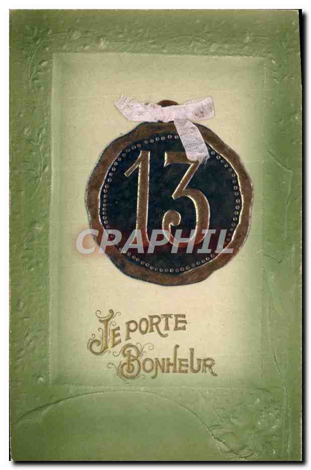 CPA Fantaisie Porte bonheur Numero 13