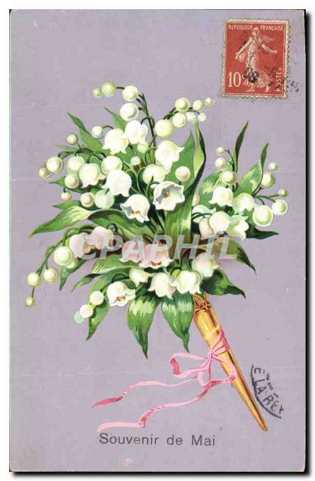 CPA Fantaisie Fleurs Muguet