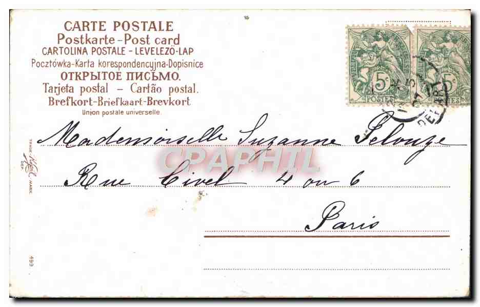 CPA Fantaisie Enfant — Verso
