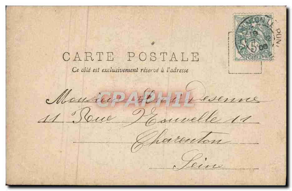 CPA Omelette Soufflee Enfant Chef — Verso