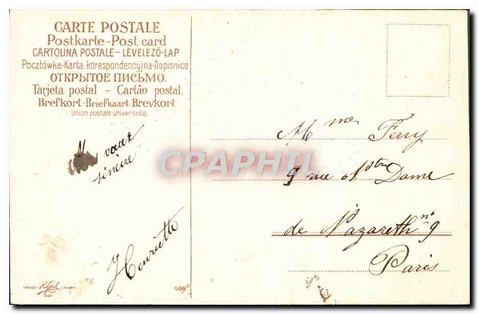 CPA Meilleurs Voeux Moulin  — Rückseite