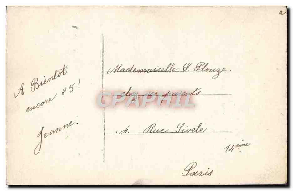 CPA Fantaisie Enfant — Rückseite
