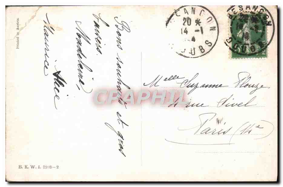 CPA Fantaisie Enfant — Back