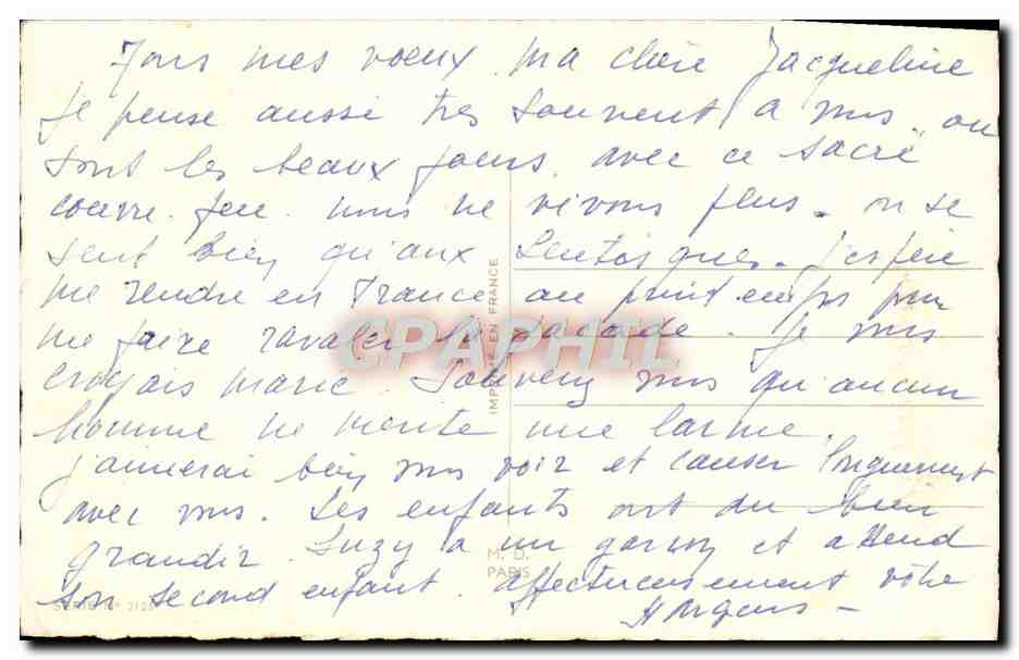 CPA Fantaisie Bonne annee — Verso